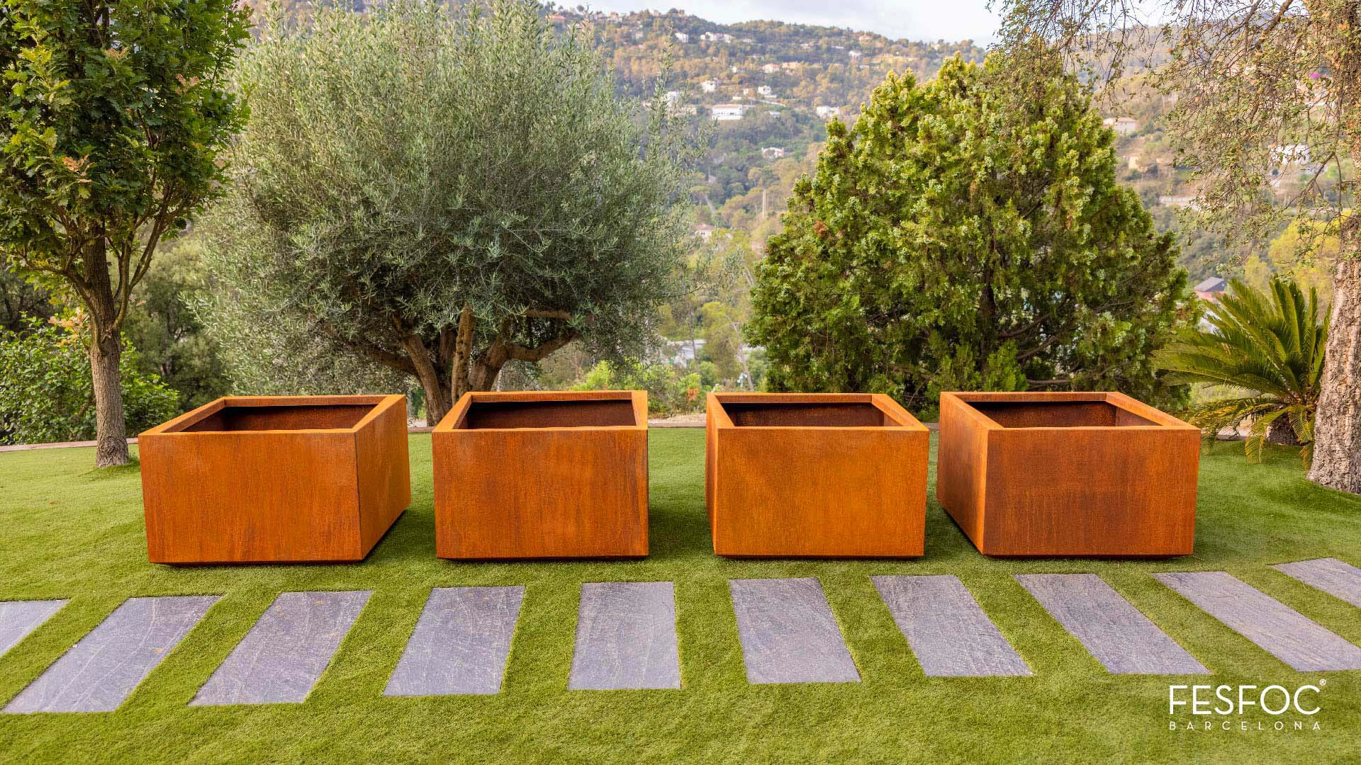 square planters outdoor