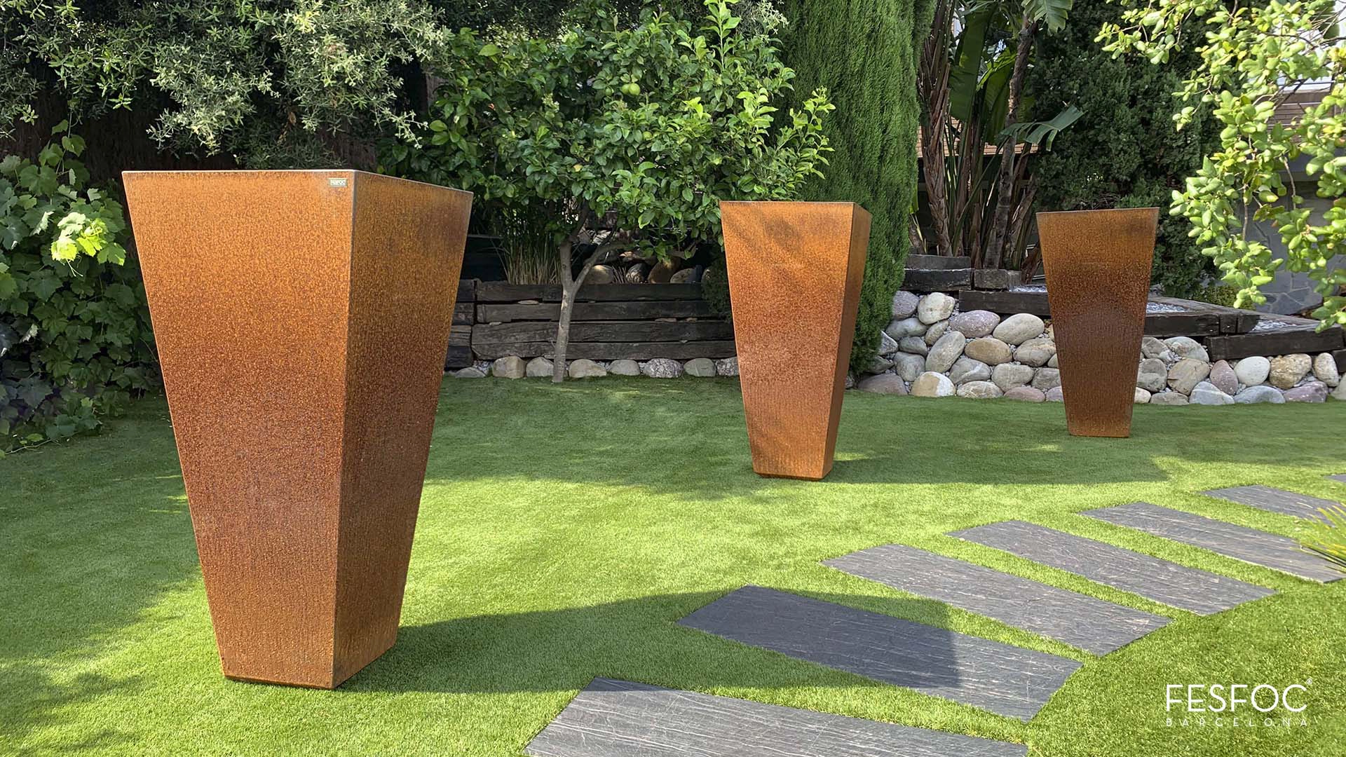 tall decorative outdoor planters