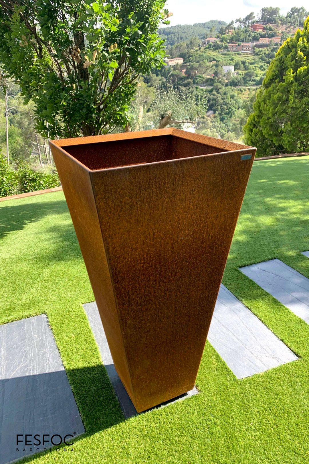 large modern planters outdoor