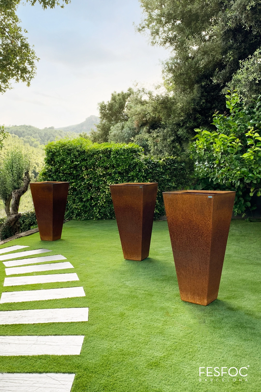 tall modern outdoor planters