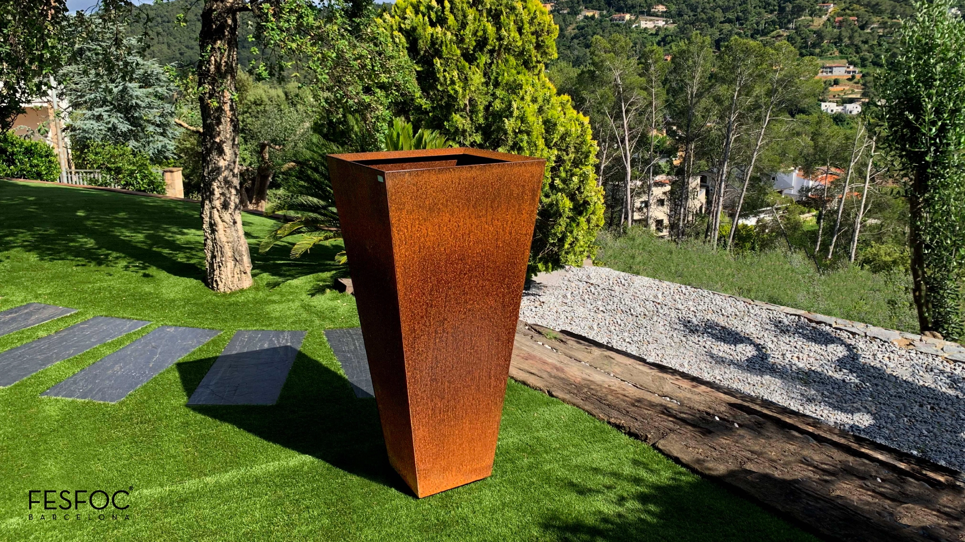 tall modern outdoor planters