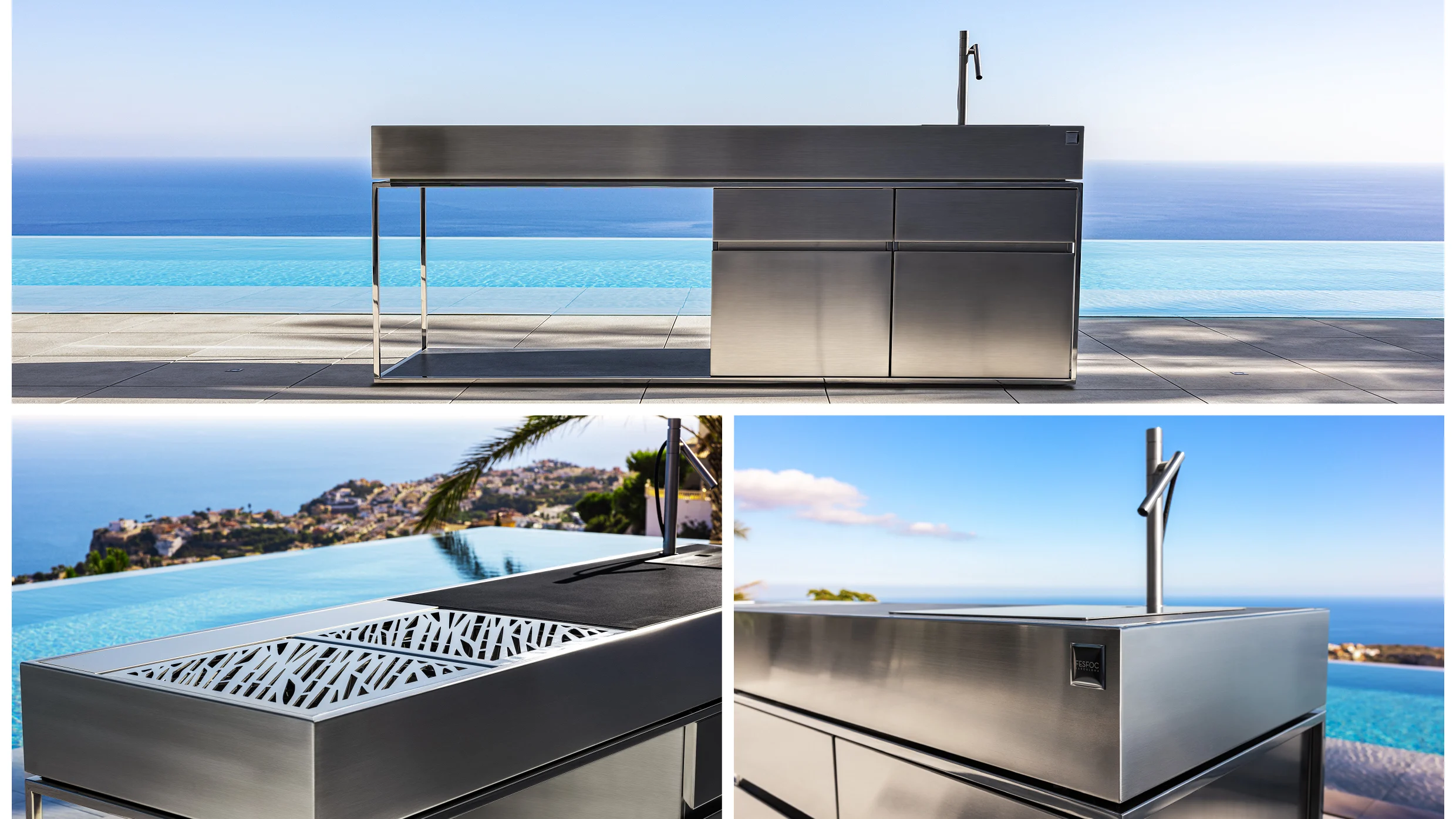 stainless steel outdoor kitchen island