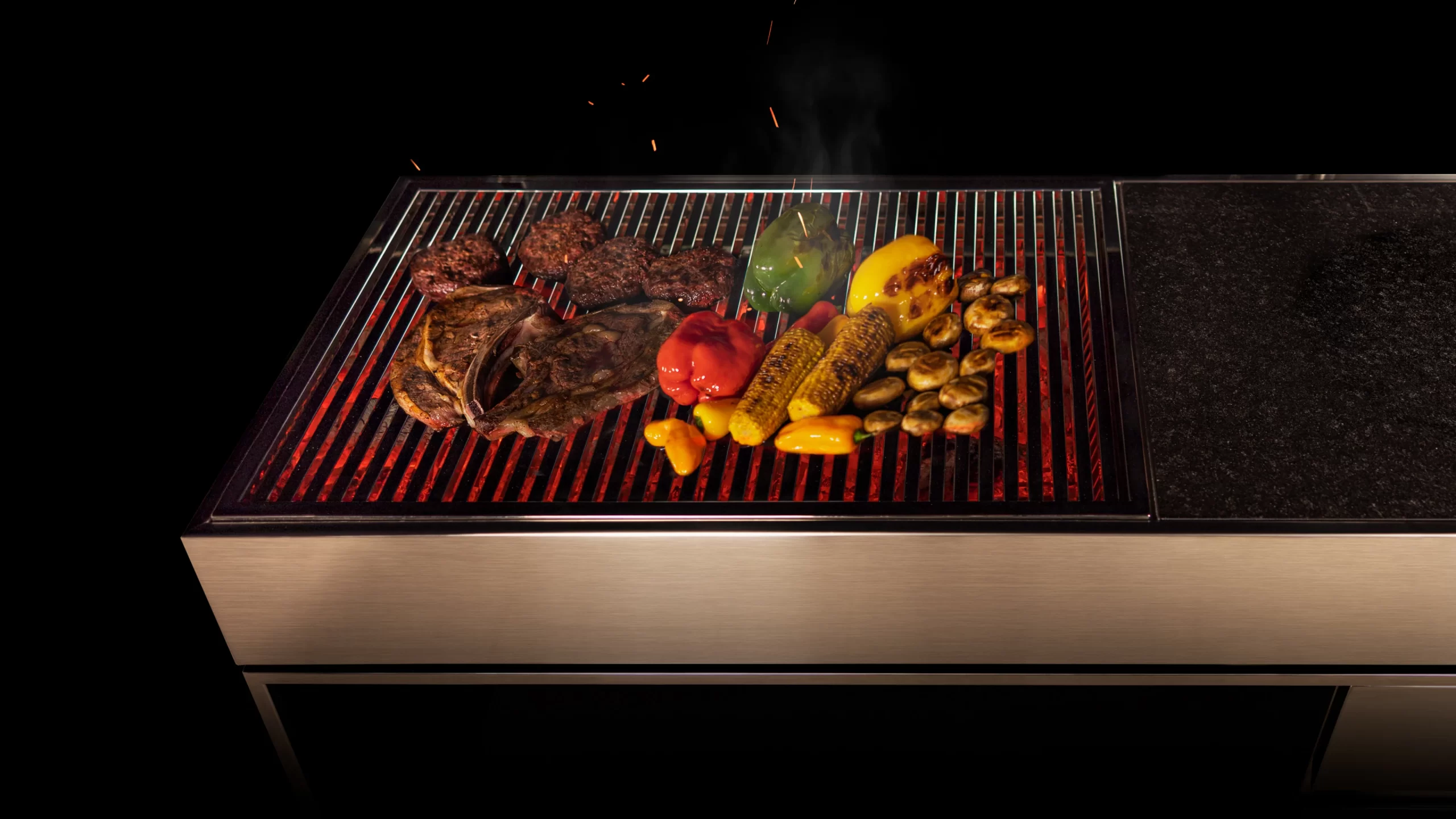 modular stainless steel outdoor kitchen