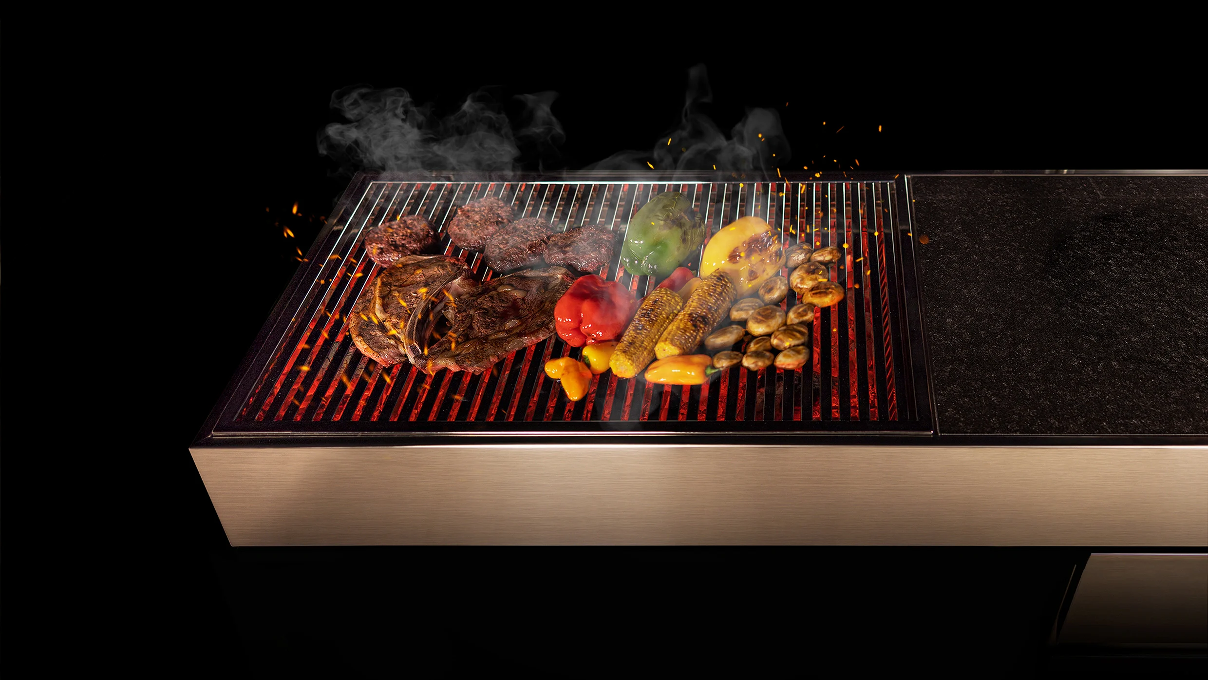 outdoor charcoal grill kitchen
