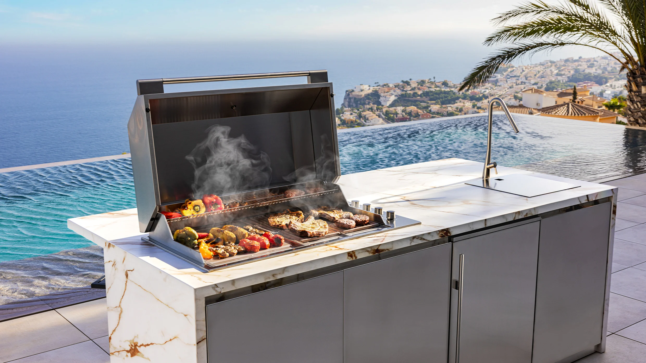 outdoor bbq kitchen with sink