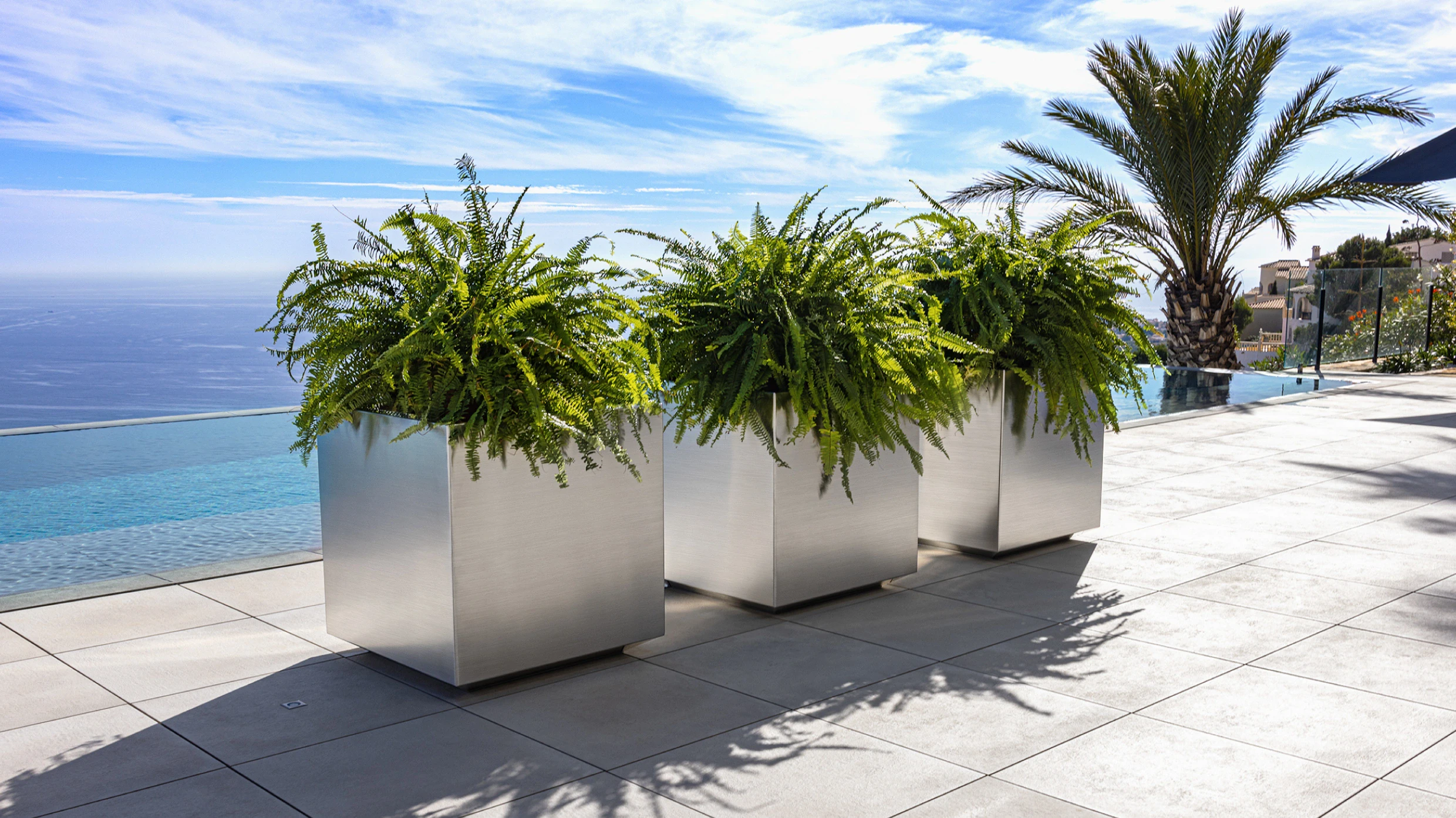 stainless steel planters