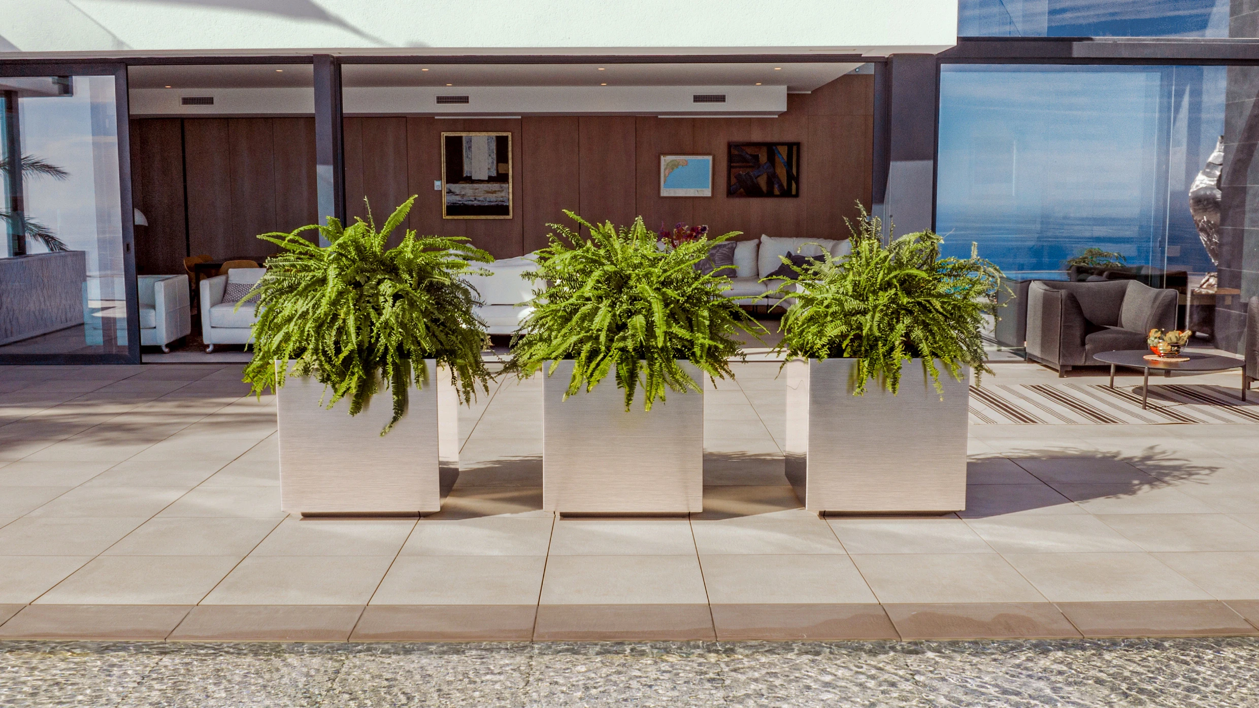 stainless steel planters