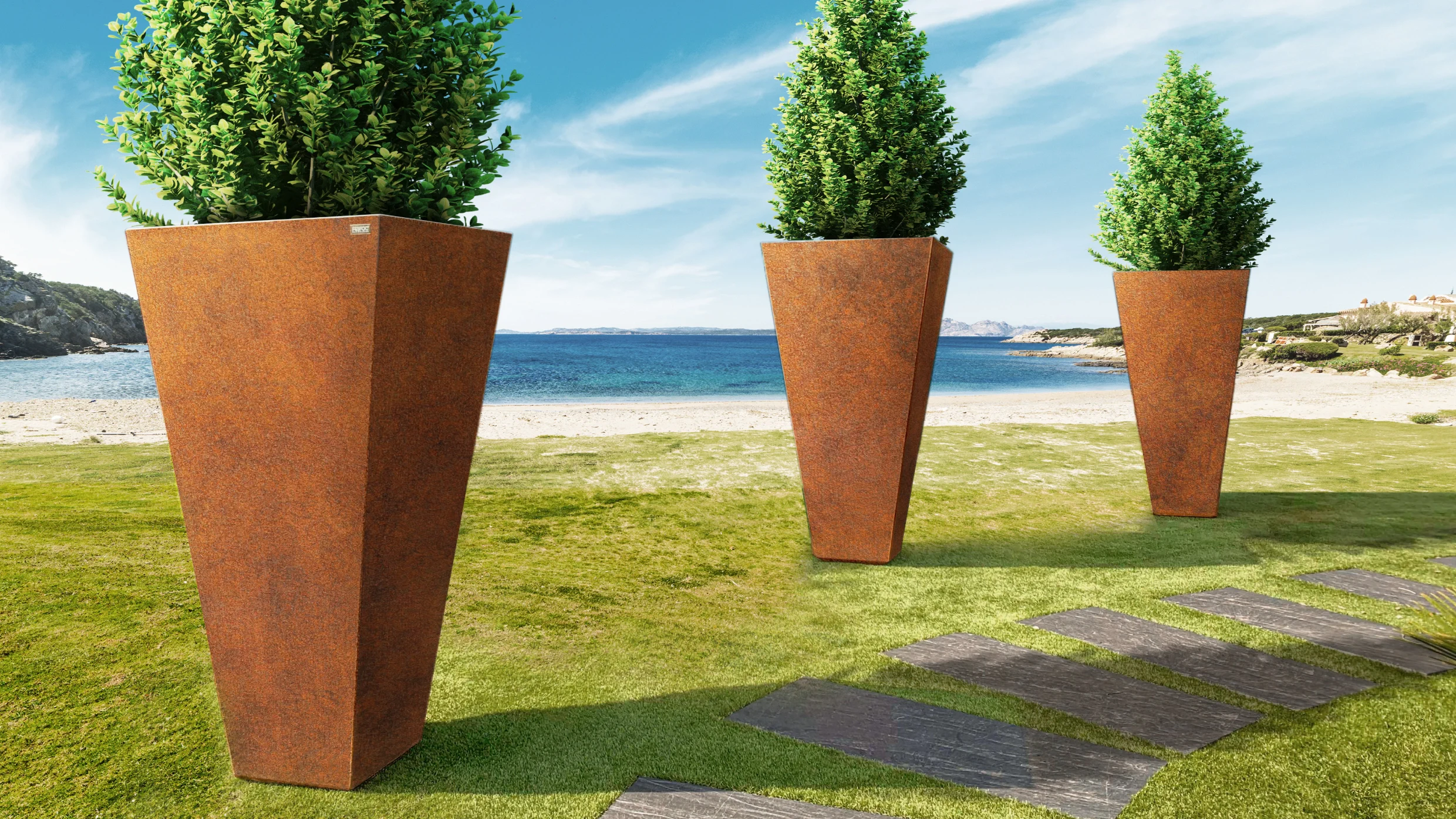 modern contemporary outdoor planters