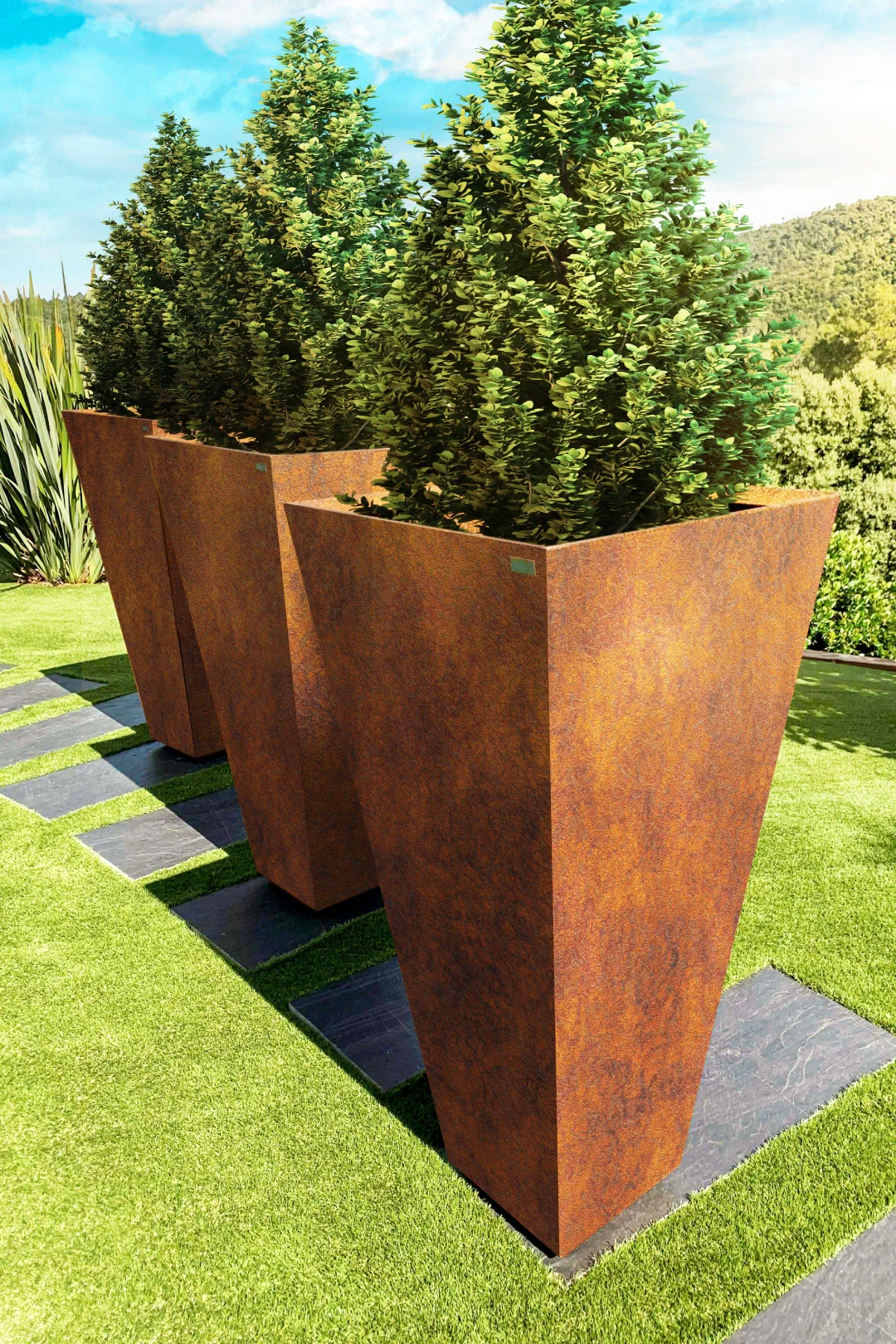 extra large modern outdoor planters
