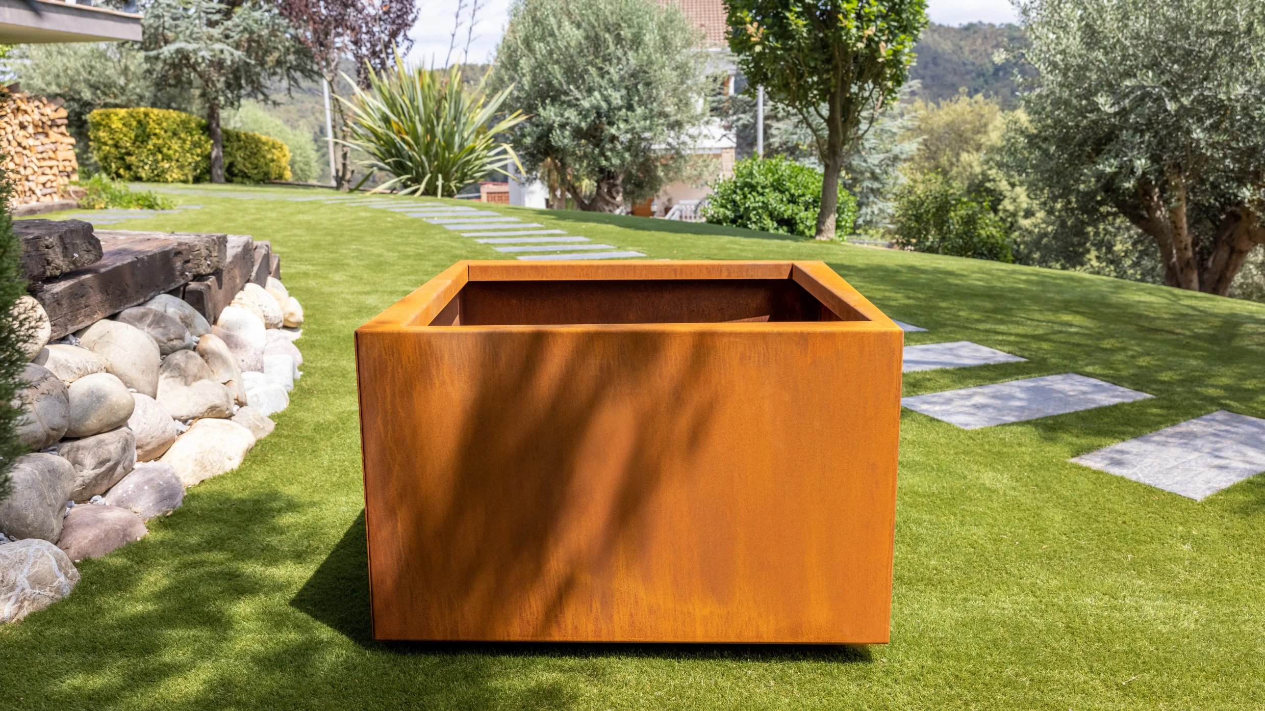 modern square outdoor planters