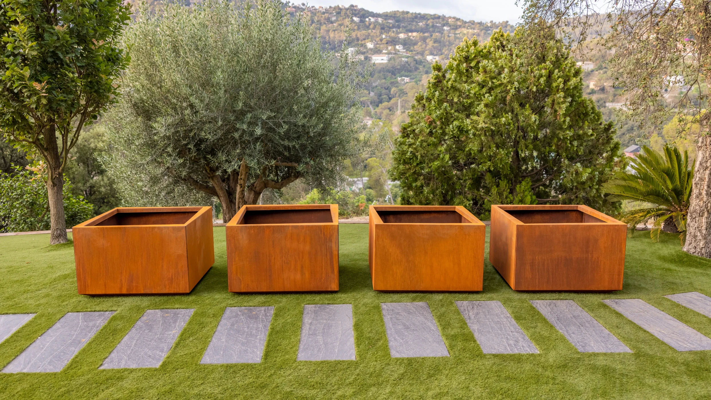 tall square outdoor planters