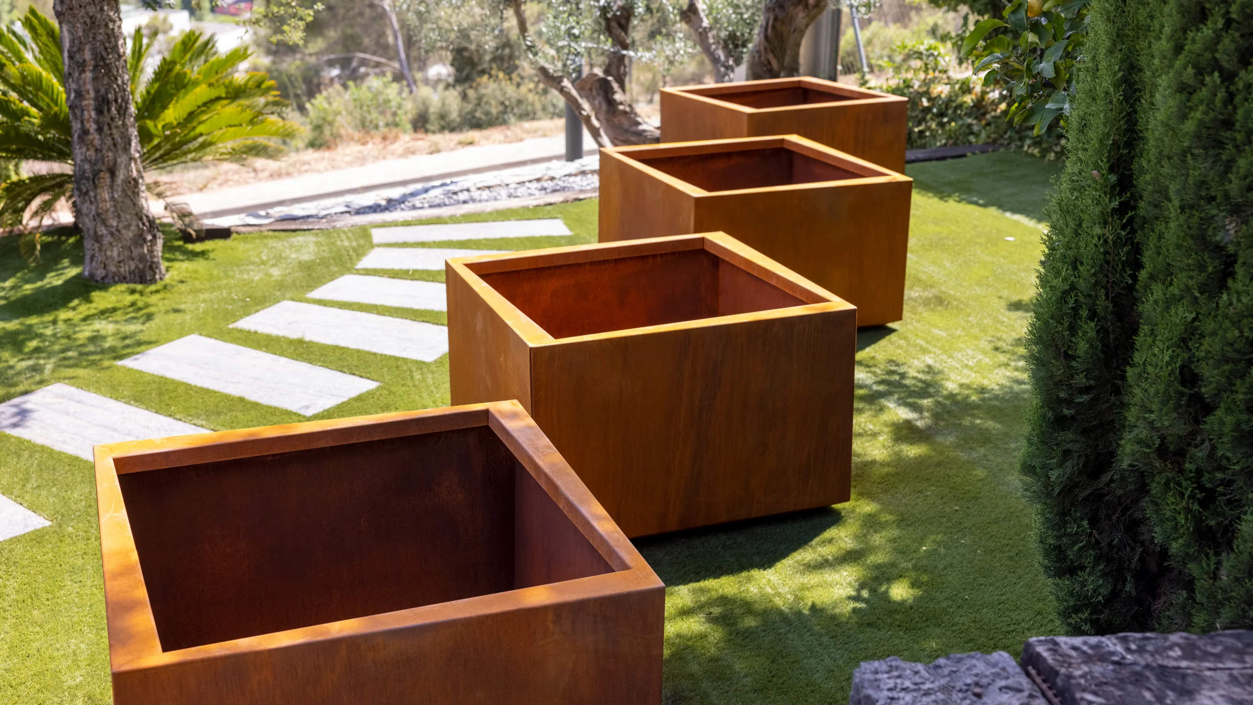 square planters outdoor
