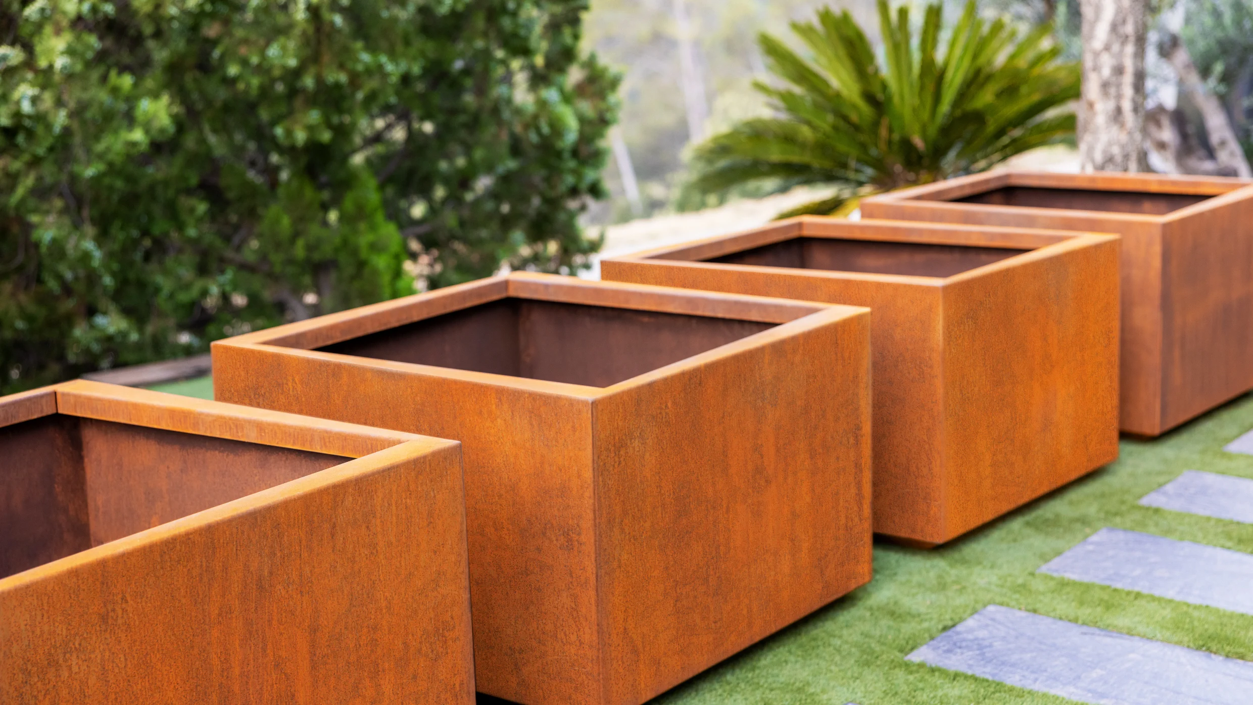 square outdoor planters