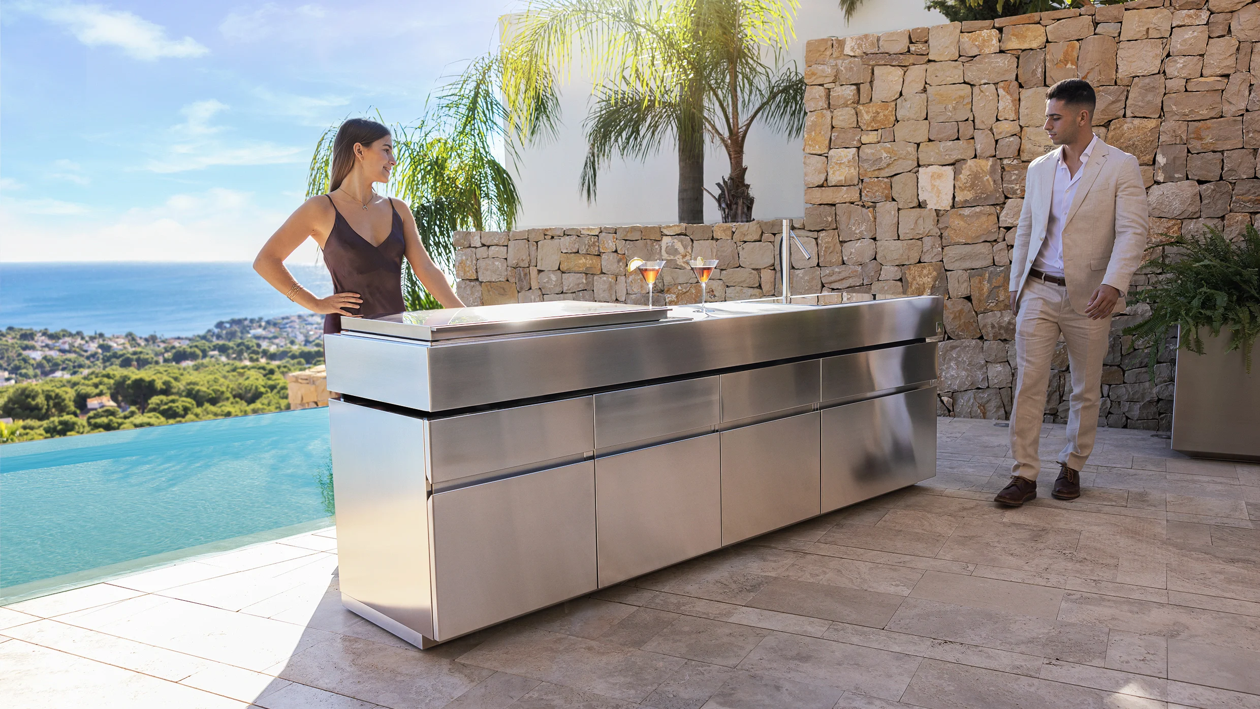 best material for outdoor kitchen cabinets