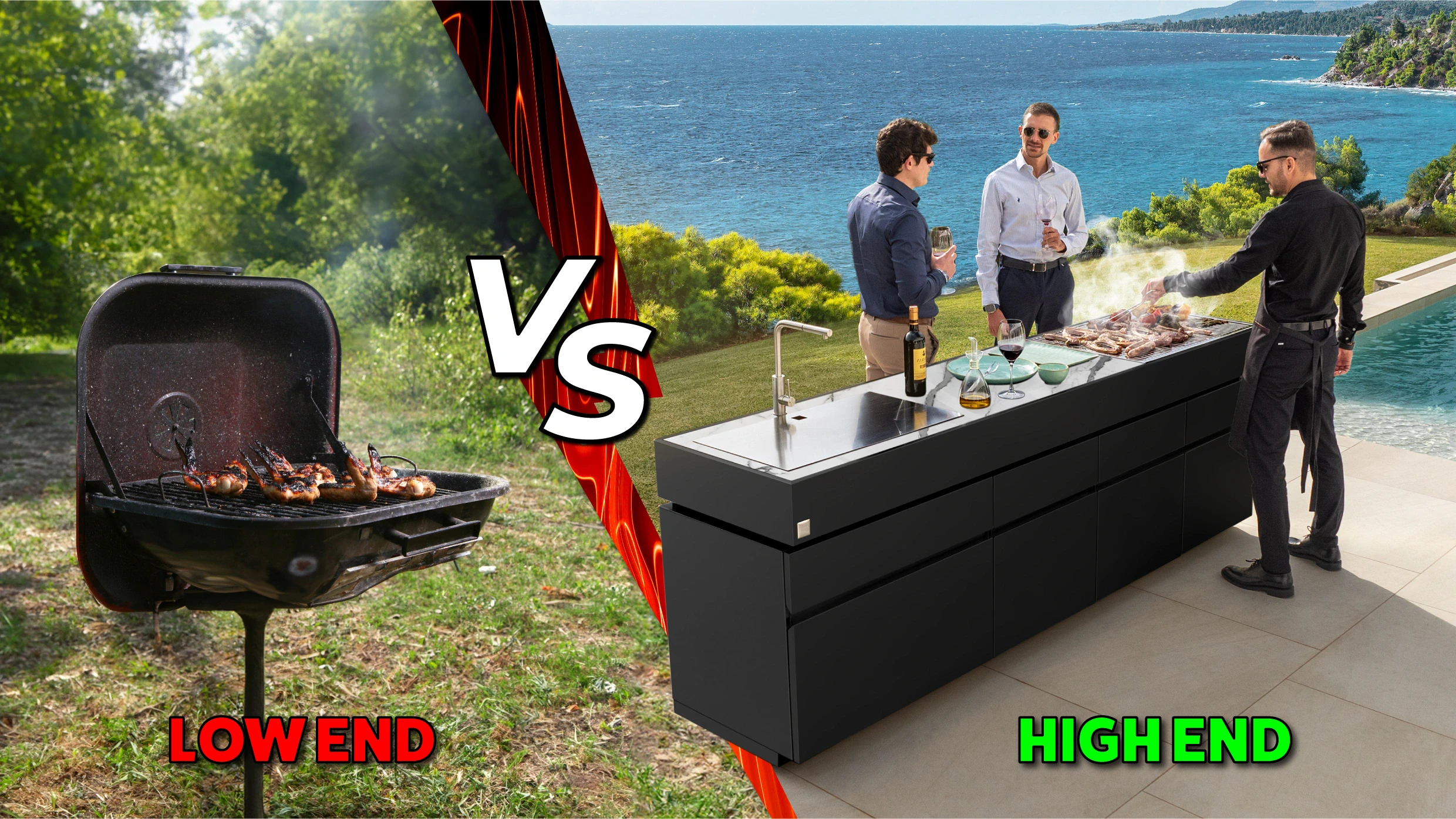 high-end outdoor kitchen