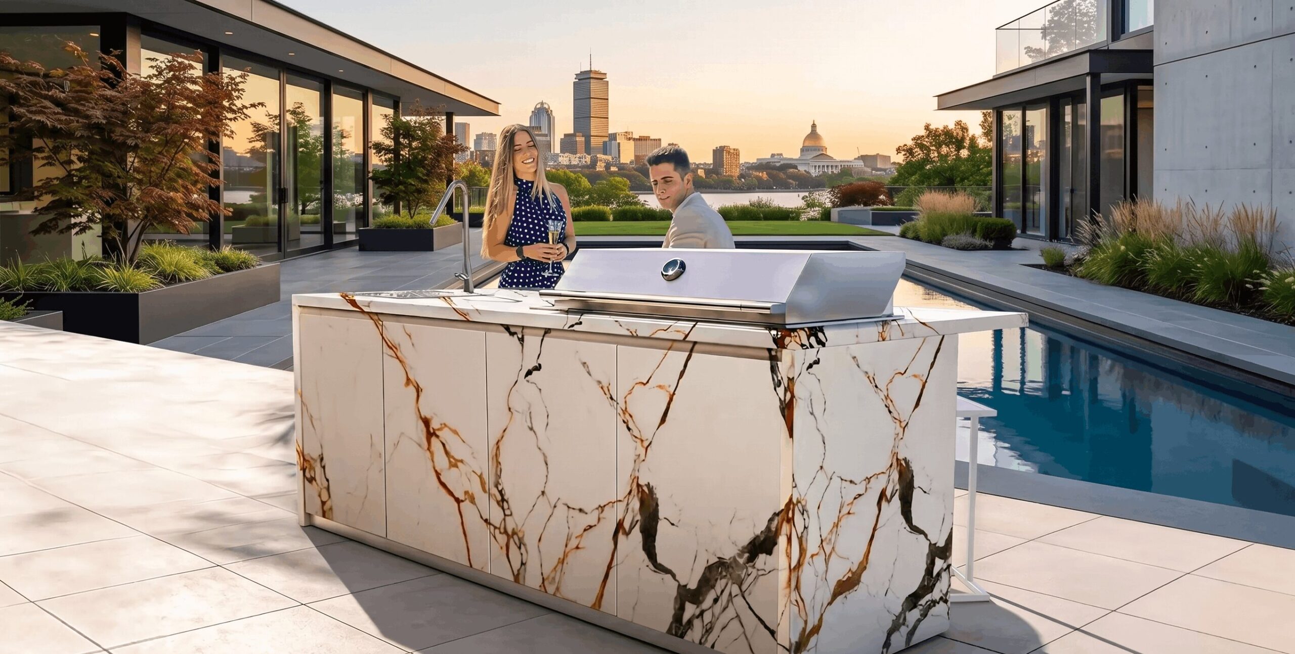 luxury outdoor kitchens in Boston