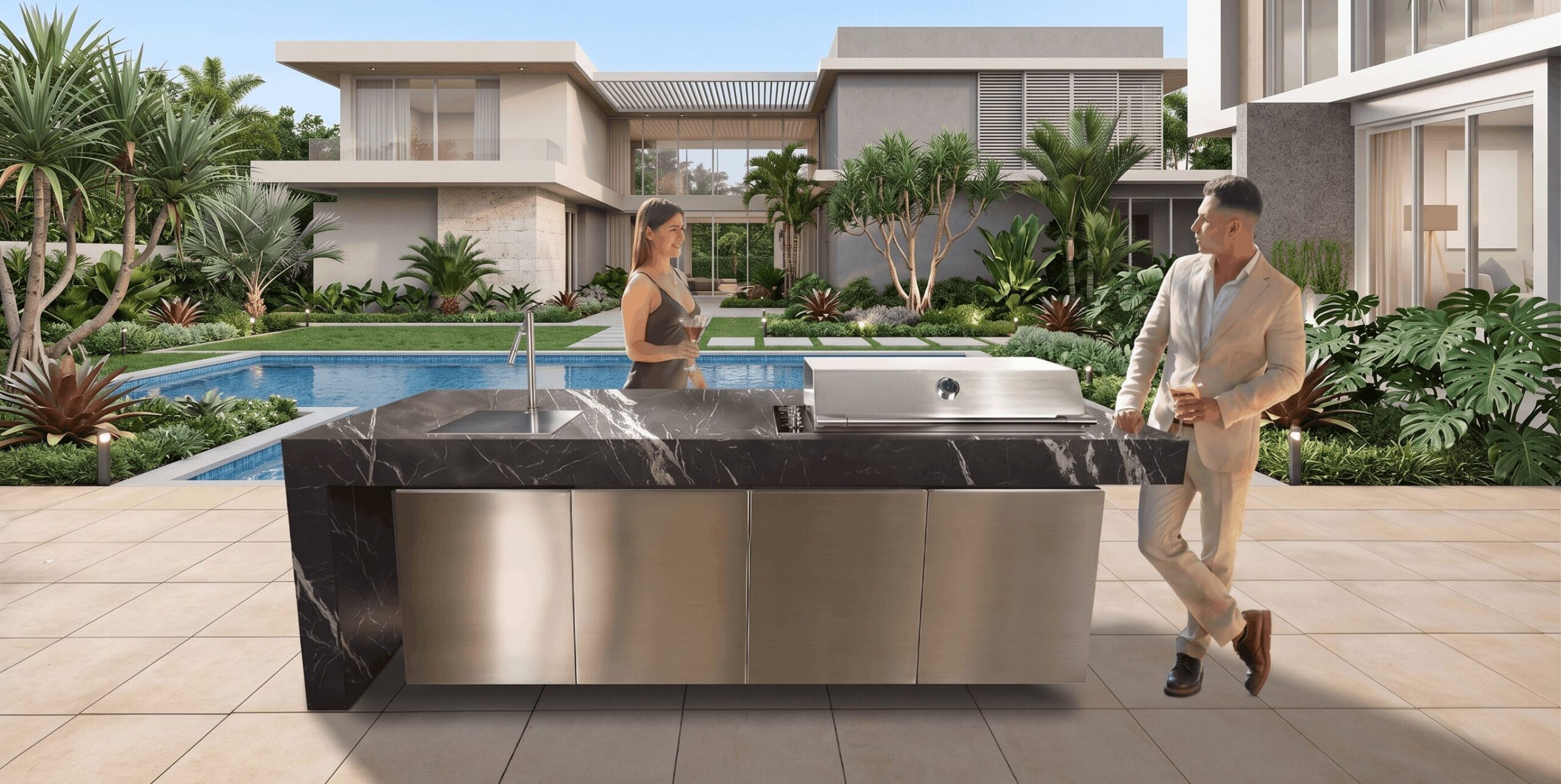 luxury outdoor kitchens in Miami