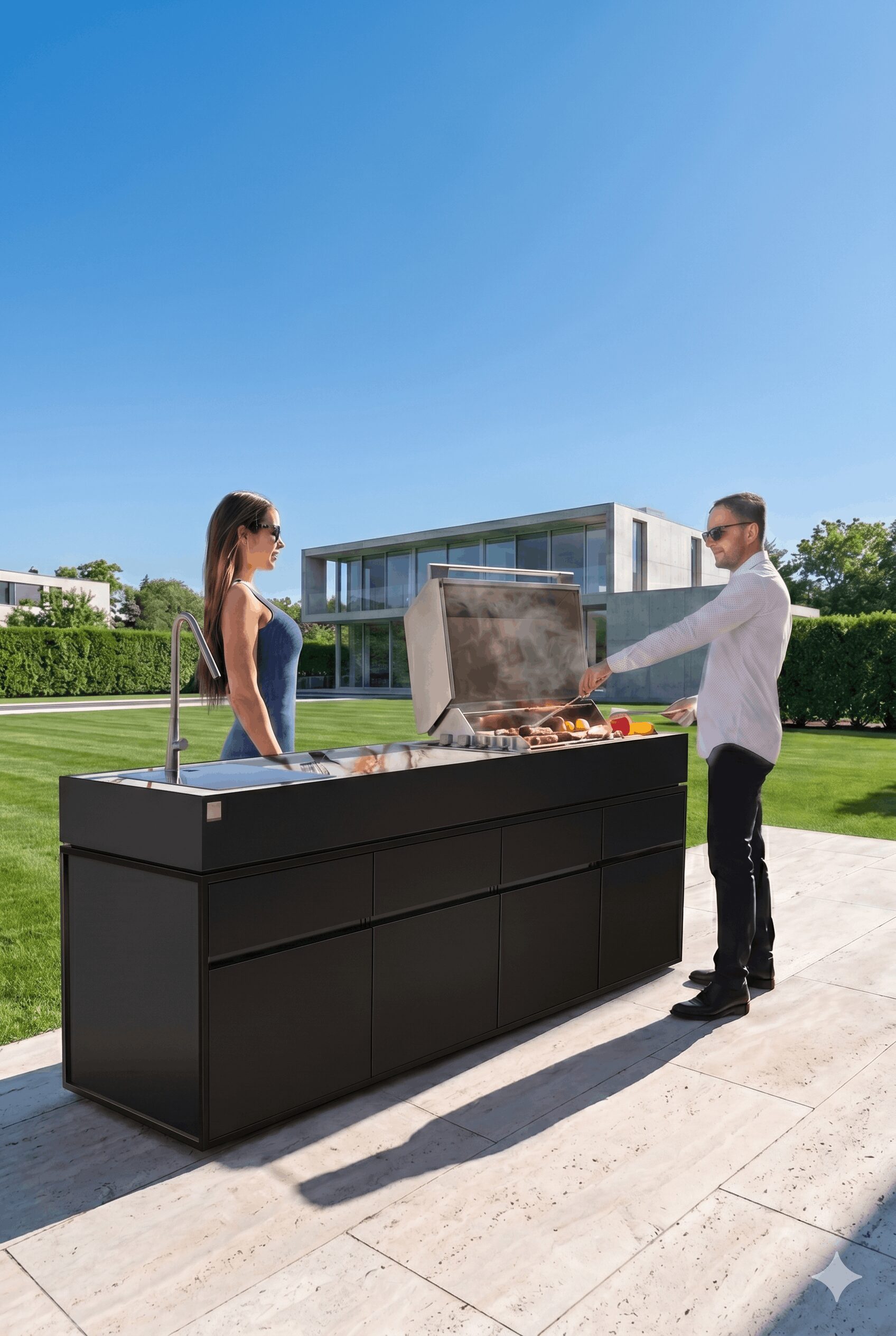 outdoor kitchen layout