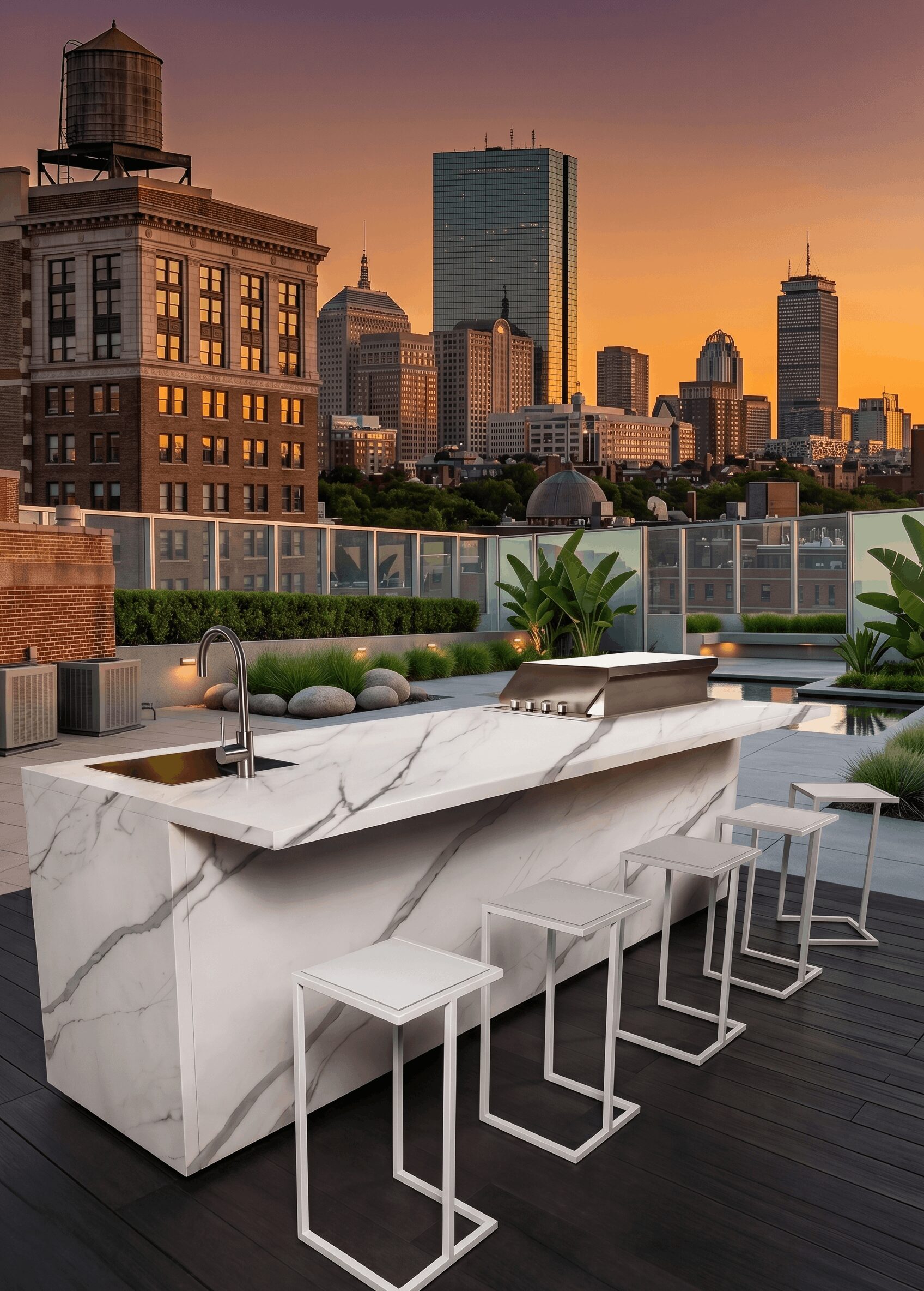 outdoor kitchen layout