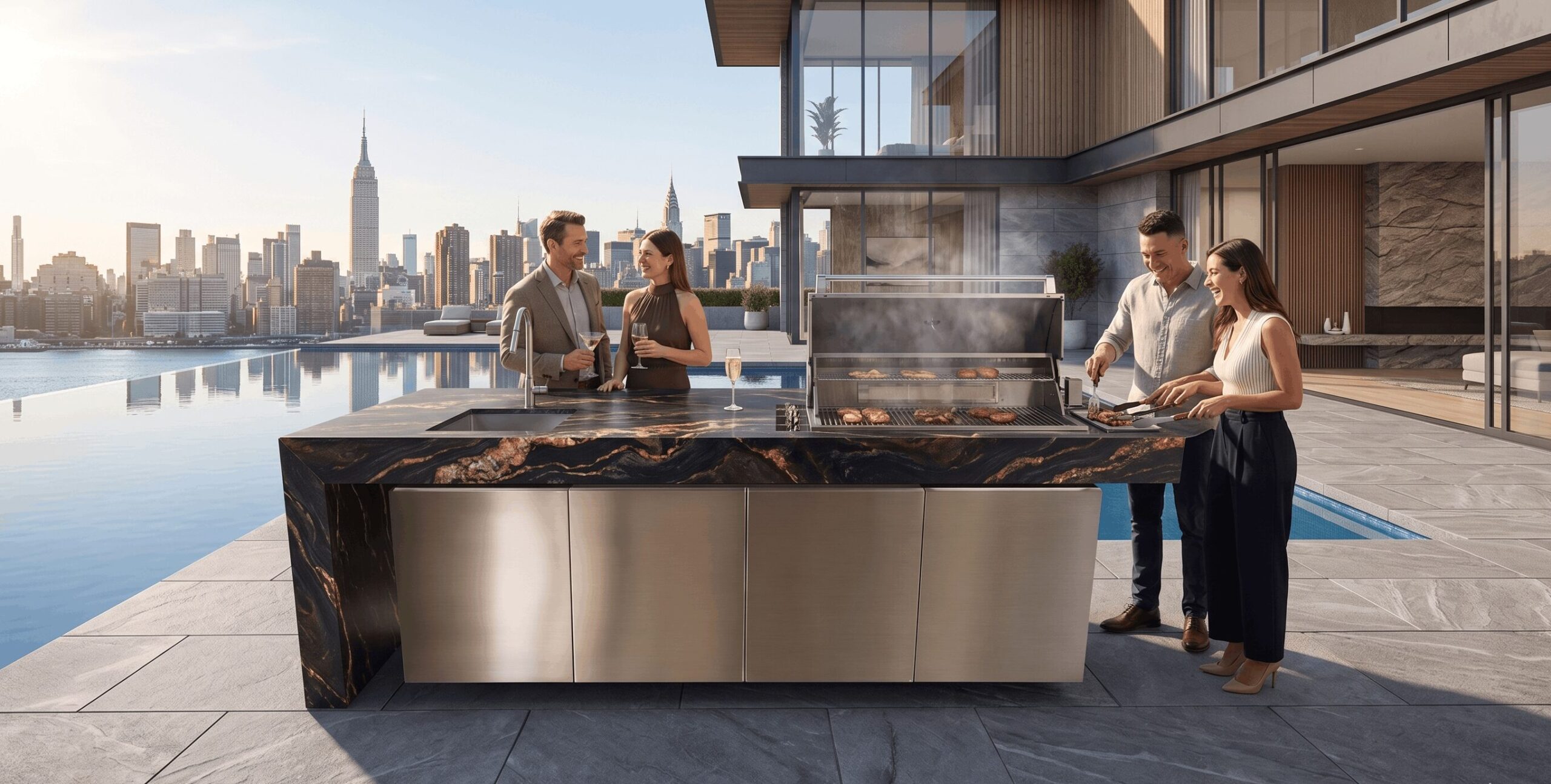 stainless steel outdoor kitchens